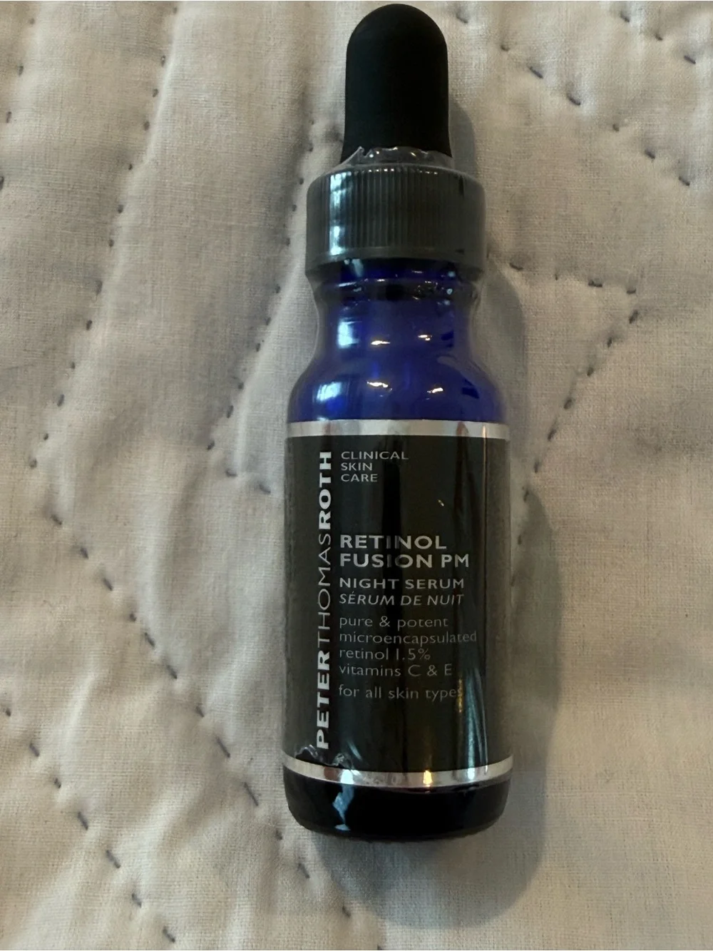 Peter Thomas Roth Blue Glass Dropper Serum Bottle